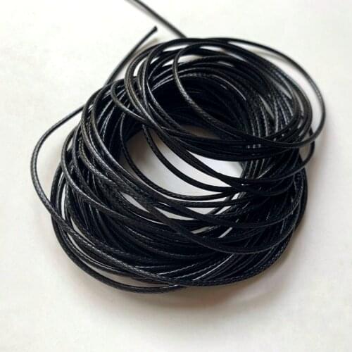 20 Meters Korean Waxed Polyester Cord 1.5mm Black Wax Line Rope Handmade DIY Crafts Accessories Supplies