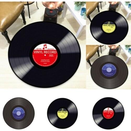 Creative Retro 3D DVR Record Carpet Round CD Floor Mat Home Decor Living Room Kid Bedroom Decoration Gift For Music Fan