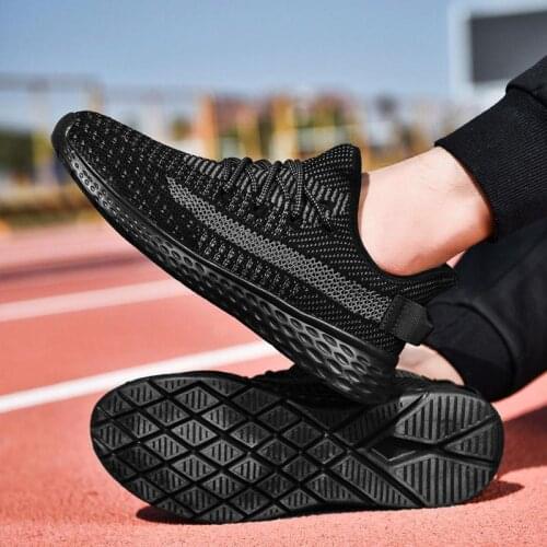 Large Size Summer Light Weight Mens Shoes Sports for Men Sport Shoes Man Sneakers Male Running Shoes Black Chassure Homme D-605