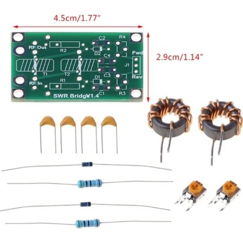 P82F 1.8M-30MHz Swr_bridge_1.4 Assembled DIY Electronic Components Reflection Bridge for RF Network