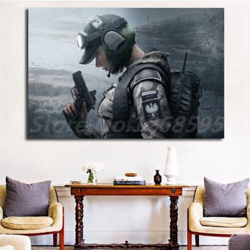 Rainbow Six Siege Operator Ela HD Wall Art Canvas Poster And Print Canvas Painting Decorative Picture For Living Room Home Decor