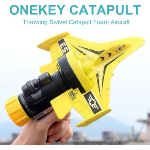 New Hand Throw Airplane Toys Kids Outdoor Launcher Swivel Glider Catapult Aircraft Toys for Children Boys Gift