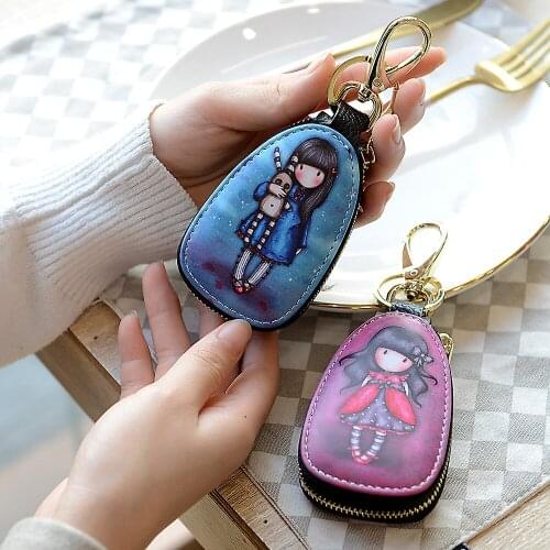 General car key case lighter bag cartoon protection cover men and women key case Purse Porta Chave Funda Llave