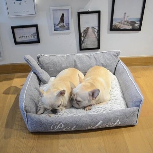 Dog Beds Detachable Warm Sleeping Cotton Puppy Bed Washable Oxford Cloth Kennel Cat Nest Bottom Waterproof Small Cat&Dog Nest