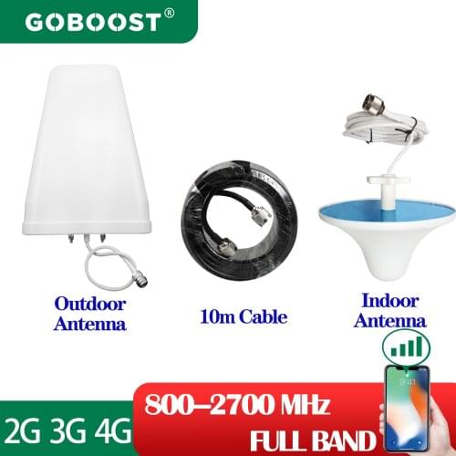 GOBOOST 3G 4G Network Cellular Amplifier Indoor Antenna Cable 800Mhz-2700Mhz For Internet Signal Booster DCS WCDMA 900 1800 2100