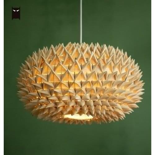 Handmade Woven Palm Leaf Braided Pendant Light Fixture Rustic Country Japanese Style Natural Hang Ceiling Lamp Tatami Zen Room