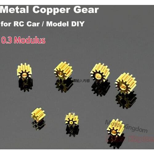 8T 9T 10T 11T 12T 13T 14T 15T 16T 18T Teeth 0.3 Modulus Brass Metal Copper Gear Motor Spindle Gearwheel Fit 1mm 1.5mm 2mm Shaft