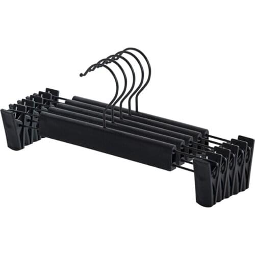 10Pcs Pants Skirt Hangers/Non-Slip Trouser Stand Holder,Hangers with 2 Adjustable