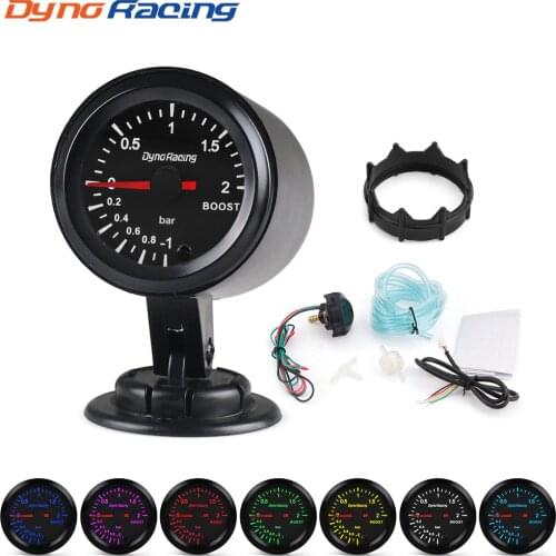 2" 52mm 7 Colors LED Car Auto 2BAR Turbo Boost Gauge Meter High Speed Stepper Motor With Sensor Car Meter BX101487