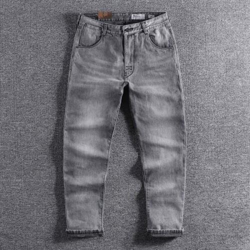 2020 new arrival High end Japanese jeans mens small straight pants high quality cool boy handsome wear trouser 0390