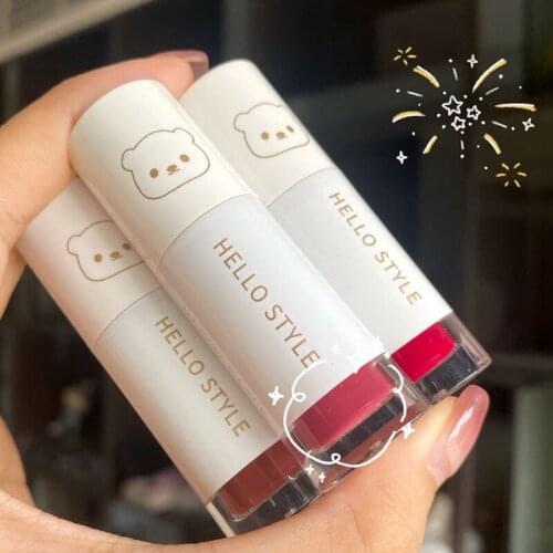 3pc Mini Cigarette White Tube Lip Glaze Set Liquid Lipstick Set Matte Moisturizing Portable Lip Women Maquiagem Cosmetic TSLM1