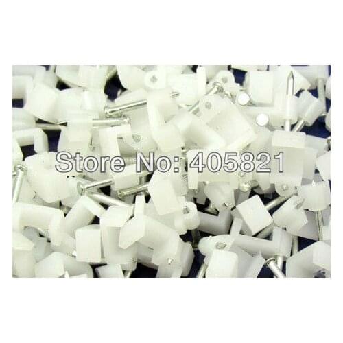 6MM PE flat cable clips/ square cable nail/ wire clips Free shipping 1000PCS/Bag