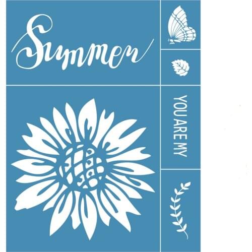 8.5 X 11" Self- Adhesivas Silk Screen Stencils Fabric Mesh Transfers Stencil Home Decoration T-Shirt Bag Pillow DIY Hand Craft