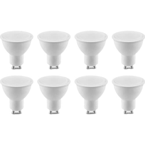 On sale!8Pcs/Lot Hot Size LED Spotlight GU10 5W Lighting Bulb 220V-240V Indoor Lighting 3000k/6000k Home Decoration Bombillas
