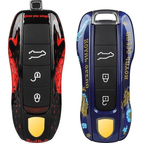 Car Key Decoration Accessories for Porsche Macan Cayenne 718 Palamela Car Key Chain Cover Decoration Shell