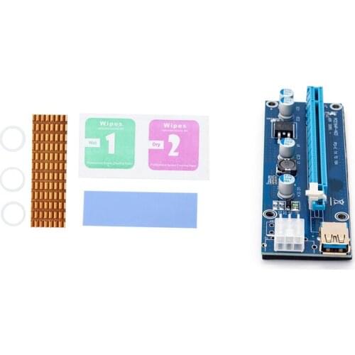 Aluminum M.2 Heatsink Cooler Heat Sink & PCI-E1X to 16X Image Card Extension Cable Gold-Plated Image Card Adapter Board