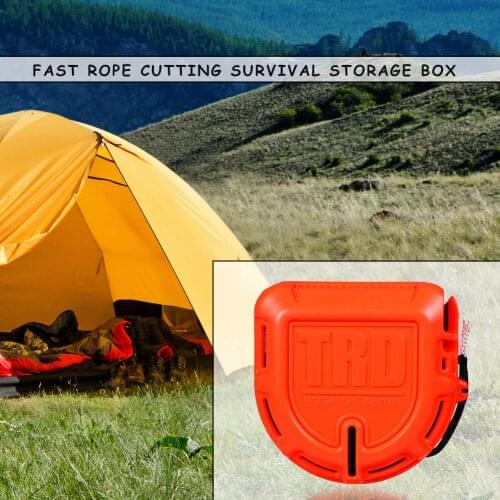 Shock Resistant Rope Feeder Tactic Rope Dispenser Fast Cutting Storage Boxes Outdoor Self-protection Emergency Survival Tool