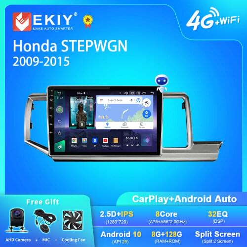 EKIY Android Car Radio For Honda STEPWGN 2009-2015 Navigation GPS 1280*720 IPS DSP Carplay Multimedia Player Auto Stereo DVD FM