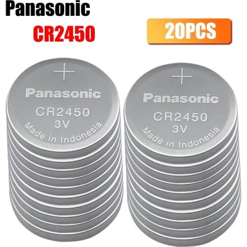 20PCS Panasonic CR2450 Button Batteries KCR2450 5029LC LM2450 Cell Coin Lithium Battery 3V CR 2450 For Watch Electronic