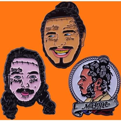 Creative Music Singer Enamel Pins Metal Cartoon Brooch Collect Backpack Hat Collar Lapel Badges Men Women Fashion Jewelry Gifts