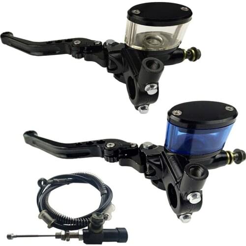 7/8" 22mm Motorcycle CNC Hydraulic Clutch Kit Lever Master Cylinder Knitting Oil Hose 125 ~ 250cc