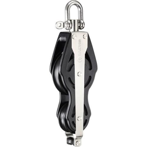 Marine Boat Yacht Sailboat Dinghy 76mm 3 Inch Deluxe Single Swivel Shackle Fiddle Becket Block (High Load) Master SPB-7620HL
