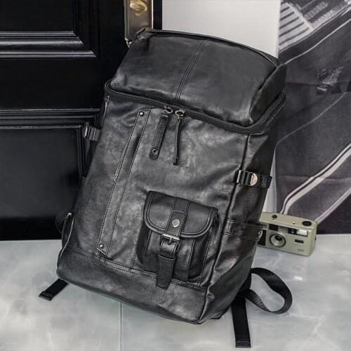 Multi Pocket Backpack Men Travel Laptop Bag Male Backpacks Waterproof Fashion Leather Backpack Mens School Bag Book Back Pack