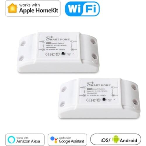 Homekit Smart Home Relay Switch Breaker WIFI Wireless Remote Control Switches Work with Homekit Alexa Google Home Dropship