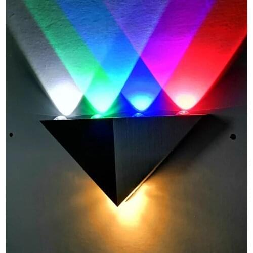 Modern LED wall light 5W aluminum body triangle wall light bedroom home lighting fixture bathroom fixture colorful wall light