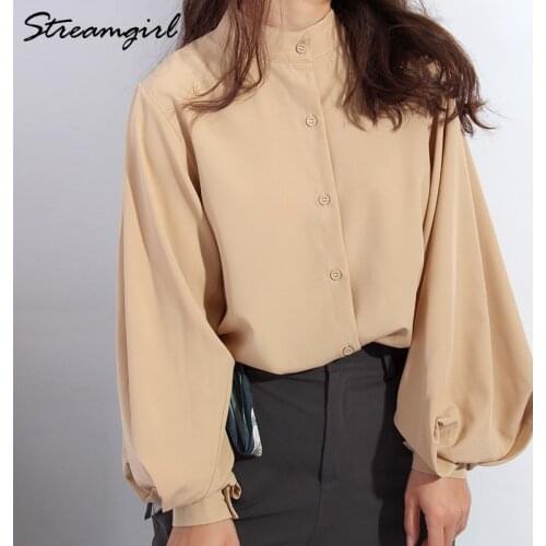 Streamgirl Stand-up Collar Blouses