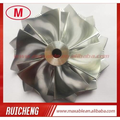 T04E 67.43/82.00mm 6+6 blades turbocharger billet/milling /alumimun 2618 compressor wheel for Racing