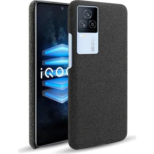 Cloth Texture Fit Cover On The For Vivo iQOO 7 Legend Coque Luxury Febric Antiskid Case For VI VO iQOO7 5G 6.62" 2021 Capa Funda