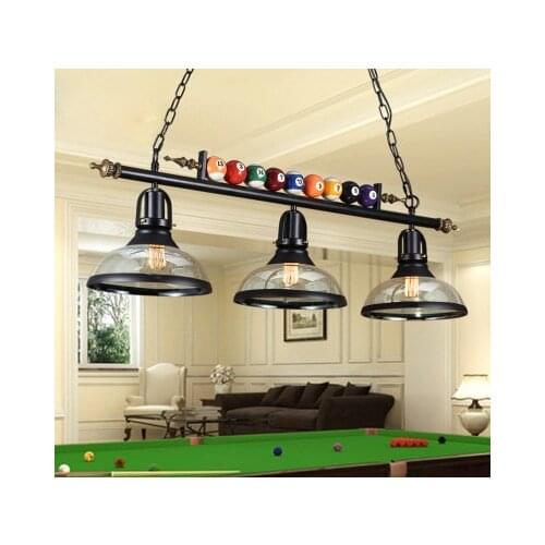 Vintage Industrial Wrought Iron Black Painted Chain Pendant Light with Edison Bulbs Billiard Decoration for Bar Cafe Restaurant