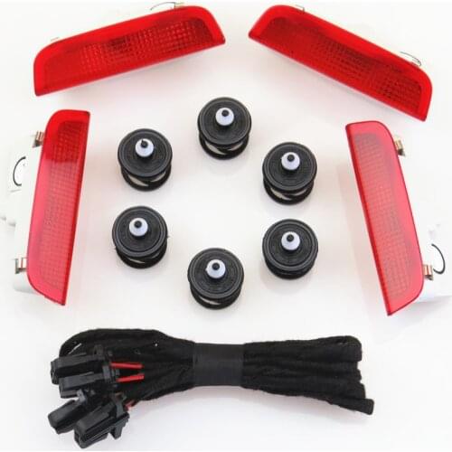 RWSYPL Door Warning Light Interior Lamp Cable Wire Fixed Clip Kit For Golf 5 6 7 MK5 MK6 Jetta Passat B6 B7 CC Tiguan 3AD947411