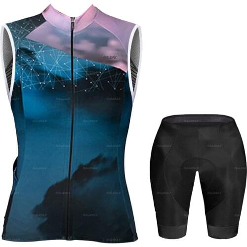 2021 Women Cycling Clothing Bicycle Jersey Set Female Ciclismo Girl Cycle Casual Wear Road Bike Bib Short Pant Pad Cycling Vest