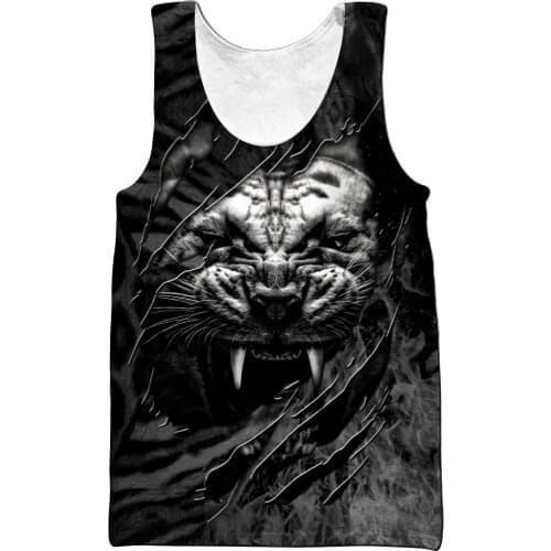 Tiger King 3D Over Printed Vest For Men Summer Tank Tops For Men Harajuku Fashion Sleeveless T-shirt streetwear Unisex