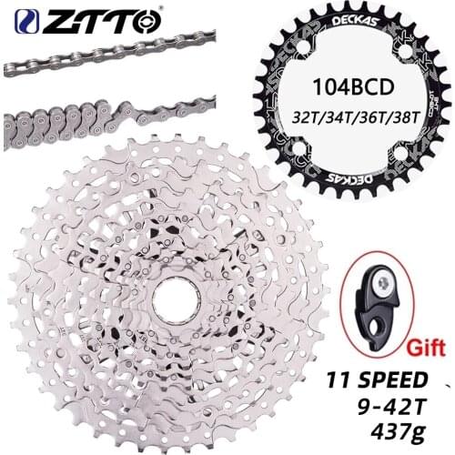 ZTTO MTB 11 Speed 9-42T Cassette XD Sprocket Lightweight Silver 9-42 Steel Cassette 11s compatible 11speed GX M7000 M6000 k7