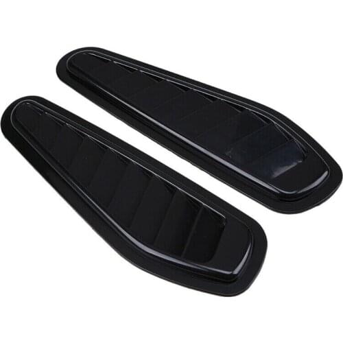 1Pair ABS Car Front Engine Cover Sticker Car Decorative Air Outlet Flow Fender Intake Scoop Turbo Bonnet Vent Cover Hood