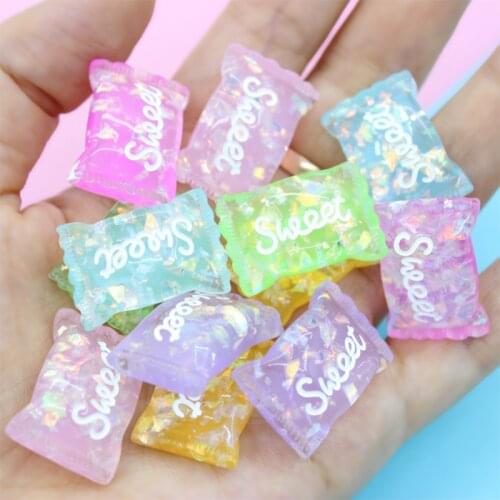10pcs DIY Random Mix Miniature Resin Ice Cream Candy Chocolate Cake Beads Resin Accessories Jewelry Material Gift Toy