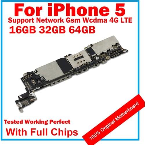 100% Original Unlocked Working Motherboard With Full Tested For Iphone 5S Mainboard Install IOS System Logic Board With Chips MB
