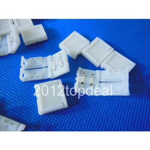 100PCS Solderless Clip-on Coupler Connector 2pin 4pin RGB for 3528 5050 LED Strip Light