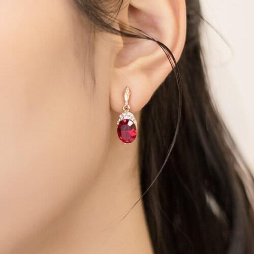 11.11 Clips Earrings Without Pierced Ear Clip Jewelry Made With Austria Crystal Fashion Water Drop Shape Bijoux Jewellery