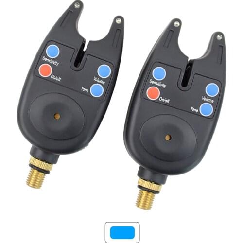 2pcs Fishing Bite Alarm Adjustable Volume Tone Sensitivity LED Indicator