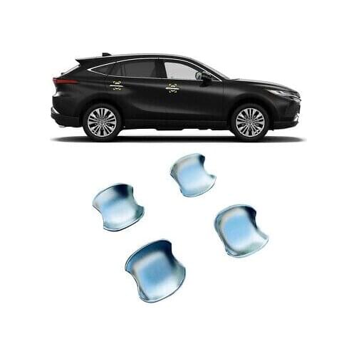 4* ABS Matte Side Door Handle Bowl Cover Trim For Toyota Harrier Venza 2020-2021