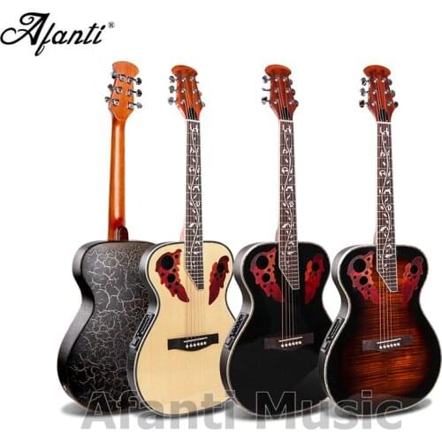 Afanti Music 36 inch Spruce top / Roundback Acoustic guitar (WY-055)