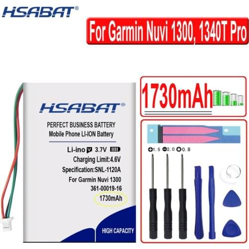 HSABAT 1730mAh 361-00019-16 Battery for Garmin Nuvi 1300 1340T Pro 1350 1350T 1370 1370T 1375T 1390 1390T 1490 GPS navigation