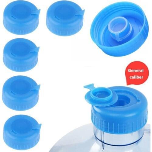 US STOCK 5Pcs 55mm Blue Reusable Gallon Drinking Water Bottle Caps Screw Cap Replacement Anti Splash Lids