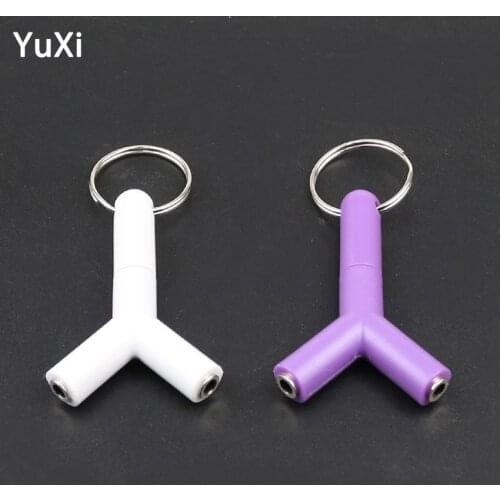 YuXi 3.5mm Audio Adapter Y type Male to 2 Female Headphone Earphone Splitter Stereo Audio AUX Converter For MP3 4 Mobile Phone