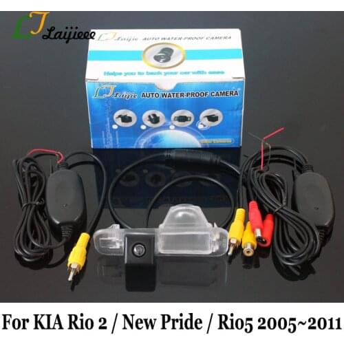 For KIA Rio 2 New Pride Rio5 JB 2006~2011 Wireless Reverse Camera / RCA Or AUX Connect HD CCD Car Rearview Camera For Vehicle