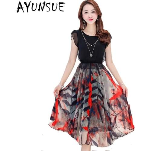 Летние шифоновые платья AYUNSUE China At AliExpress